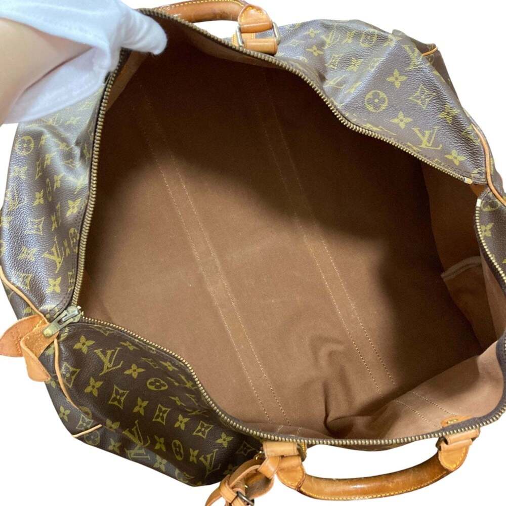 LOUIS VUITTON Authentic Brown Monogram Keepall 55 Boston Bag - Picture 6 of 16